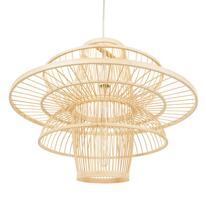 BALI 00862 Boho Κρεμαστό Φωτιστικό Οροφής με Ντουί 1 x E27 AC 220-240V IP20 - Μπεζ - Μ60 x Π60 x Υ45