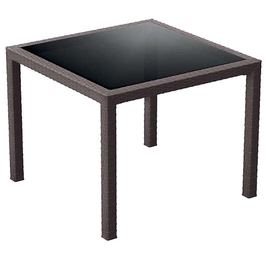 BALI BROWN ΤΡΑΠΕΖΙ ΜΕ ΤΖΑΜΙ ΠΟΛ/ΝΙΟΥ 94x94x75