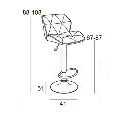 BAR86 MARGO ΣΚΑΜΠΟ ΜΑΥΡΟ PU ΜΕ ΑΜΟΡΤΙΣΕΡ 41x51x108