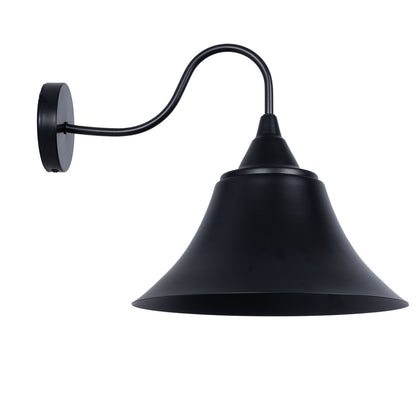 BELL 01038 Vintage Φωτιστικό Τοίχου - Απλίκα με Ντουί 1 x E27 AC 220-240V IP20 - Μαύρο - Μ35 x Π28.5 x Υ30