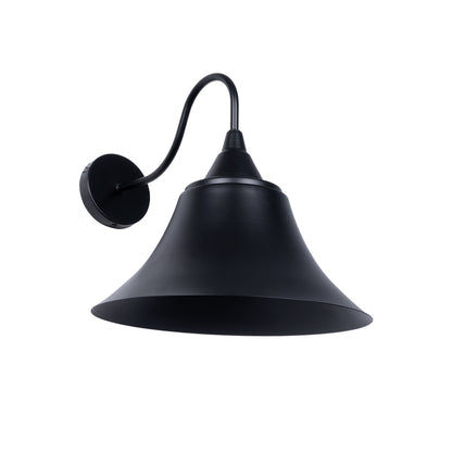BELL 01038 Vintage Φωτιστικό Τοίχου - Απλίκα με Ντουί 1 x E27 AC 220-240V IP20 - Μαύρο - Μ35 x Π28.5 x Υ30