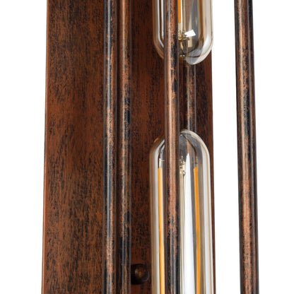 BESPOKE 01565 Vintage Φωτιστικό Τοίχου - Απλίκα με Ντουί 2 x E27 AC 220-240V IP20 - Χάλκινο Εφέ Σκουριάς - Μ10 x Π11 x Υ47