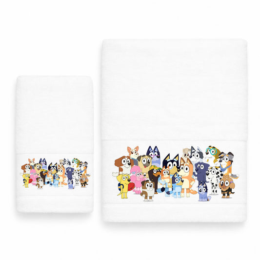 Παιδικές Πετσέτες (Σετ 2 Τεμ) Dogs Family White
