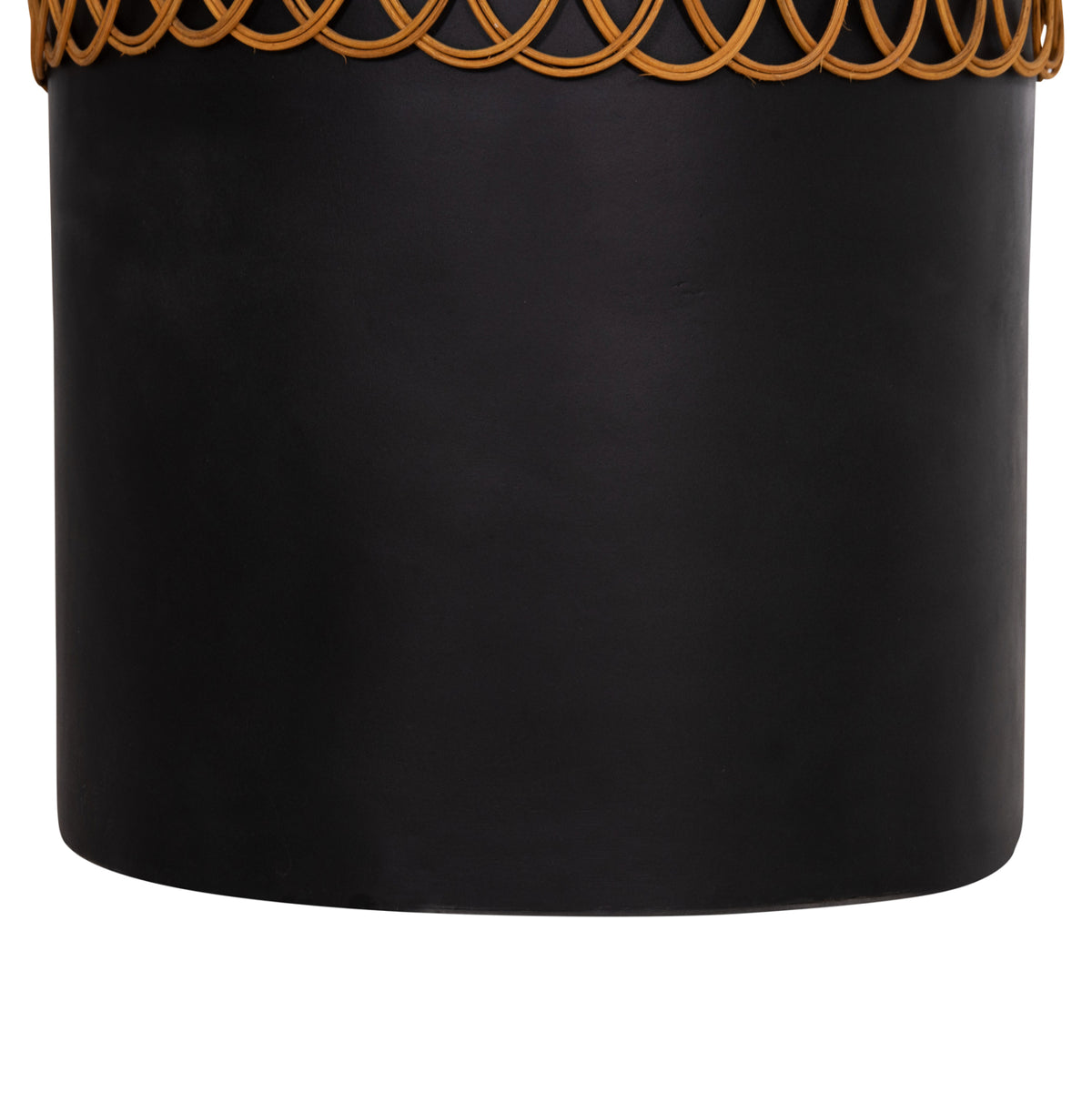 ΒΟΗΘΗΤΙΚΟ ΤΡΑΠΕΖΙ PRILEP FIBER CEMENT ΜΑΥΡΟ & RATTAN Φ60x76,5