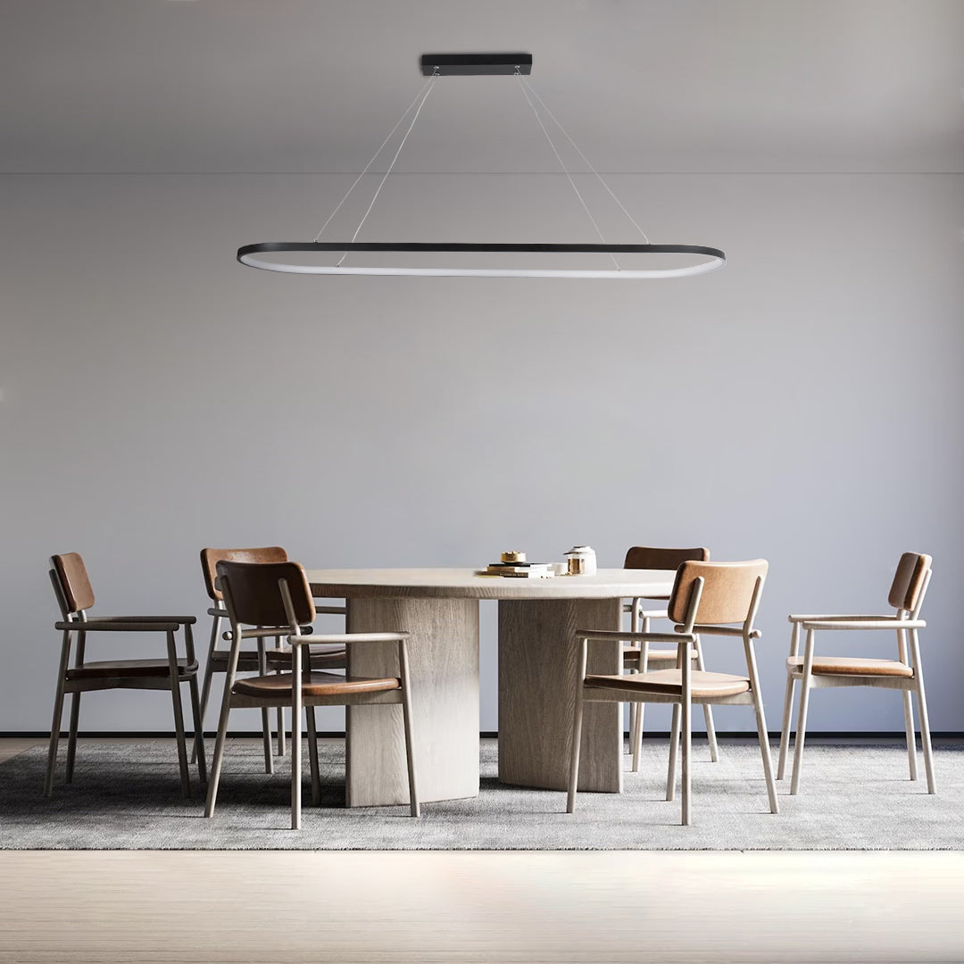 BOLIVAR 61271 Μοντέρνο Κρεμαστό Φωτιστικό Οροφής LED 54W 6210lm 360° AC 220-240V IP20 Ρυθμιζόμενο Λευκό CCT με Χειριστήριο από 2700K έως 6000K Dimmable - Lumileds SMD Chip - Μαύρο Ματ - Μ120 x Π30 x Υ2