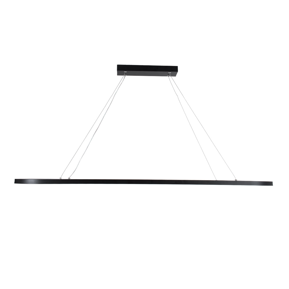 BOLIVAR 61271 Μοντέρνο Κρεμαστό Φωτιστικό Οροφής LED 54W 6210lm 360° AC 220-240V IP20 Ρυθμιζόμενο Λευκό CCT με Χειριστήριο από 2700K έως 6000K Dimmable - Lumileds SMD Chip - Μαύρο Ματ - Μ120 x Π30 x Υ2