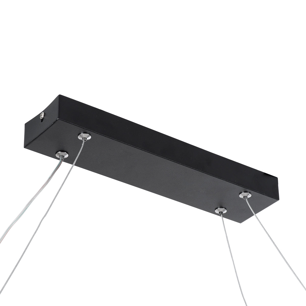 BOLIVAR 61271 Μοντέρνο Κρεμαστό Φωτιστικό Οροφής LED 54W 6210lm 360° AC 220-240V IP20 Ρυθμιζόμενο Λευκό CCT με Χειριστήριο από 2700K έως 6000K Dimmable - Lumileds SMD Chip - Μαύρο Ματ - Μ120 x Π30 x Υ2