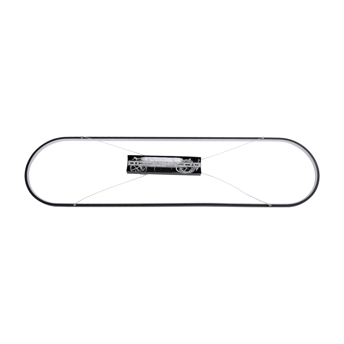 BOLIVAR 61271 Μοντέρνο Κρεμαστό Φωτιστικό Οροφής LED 54W 6210lm 360° AC 220-240V IP20 Ρυθμιζόμενο Λευκό CCT με Χειριστήριο από 2700K έως 6000K Dimmable - Lumileds SMD Chip - Μαύρο Ματ - Μ120 x Π30 x Υ2