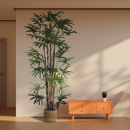 BROADLEAF LADY PALM TREE 20384 Τεχνητό Διακοσμητικό Φυτό Πλατύφυλλος Φοίνικας Μπαμπού Υ300cm