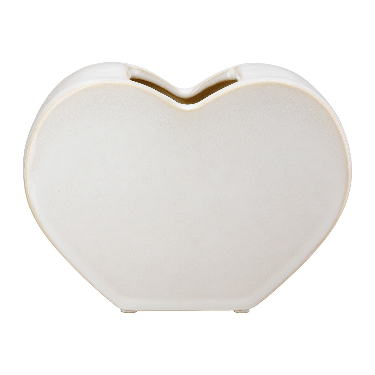 Βάζο "Heart" Κεραμικό Λευκό 20x8.5x14