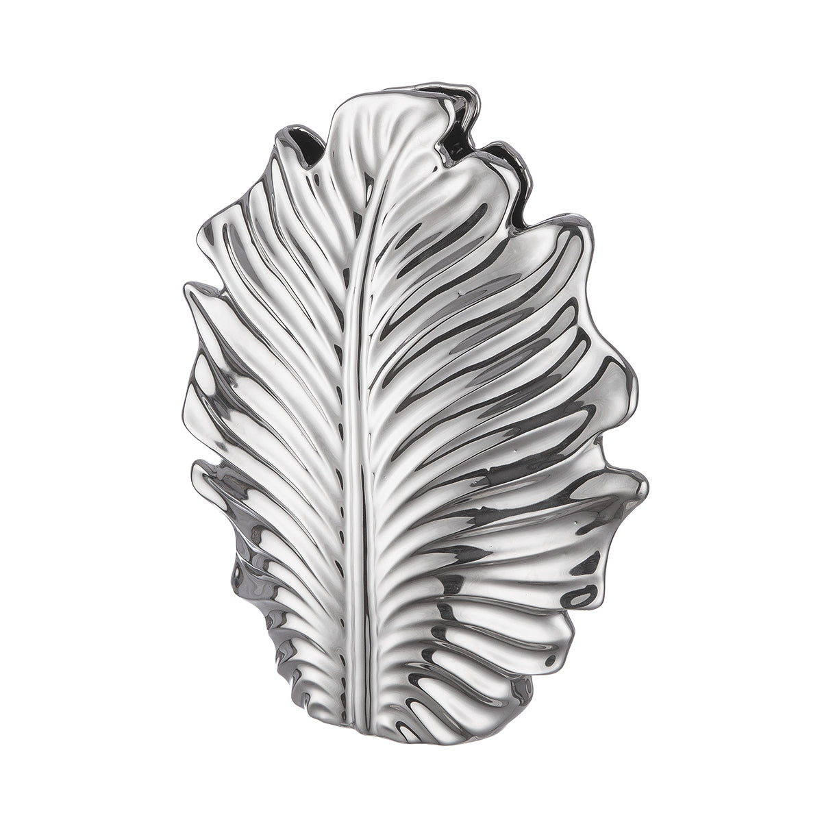 Βάζο Leaf "Monstera" Κεραμικό Ασημένιο 30.5x9.5x37.5