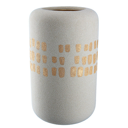 Βάζο Λευκό/Χρυσό Κεραμικό 15εκ