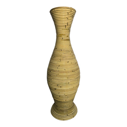 Βάζο Virnia PE Rattan σε Φυσική Απόχρωση Φ40x70