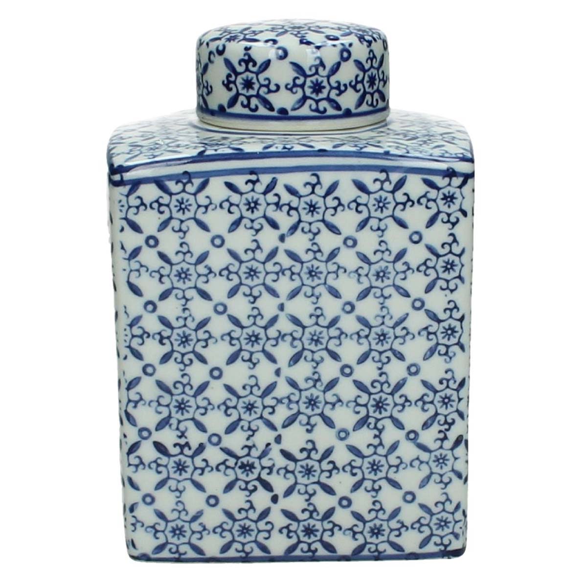 Βάζο με Καπάκι Chinoiserie Πορσελάνη 11x10x17