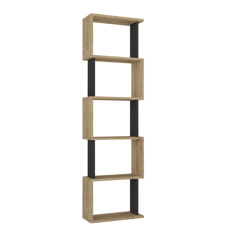 Βιβλιοθήκη Alvina Χρώμα Sapphire Oak - Ανθρακί 45x19,6x158,8