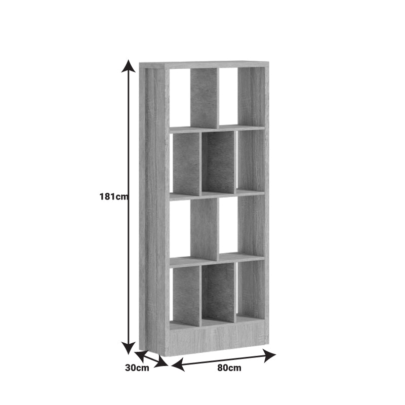 Βιβλιοθήκη Dividre Sonoma Oak Μελαμίνης 80x30x181