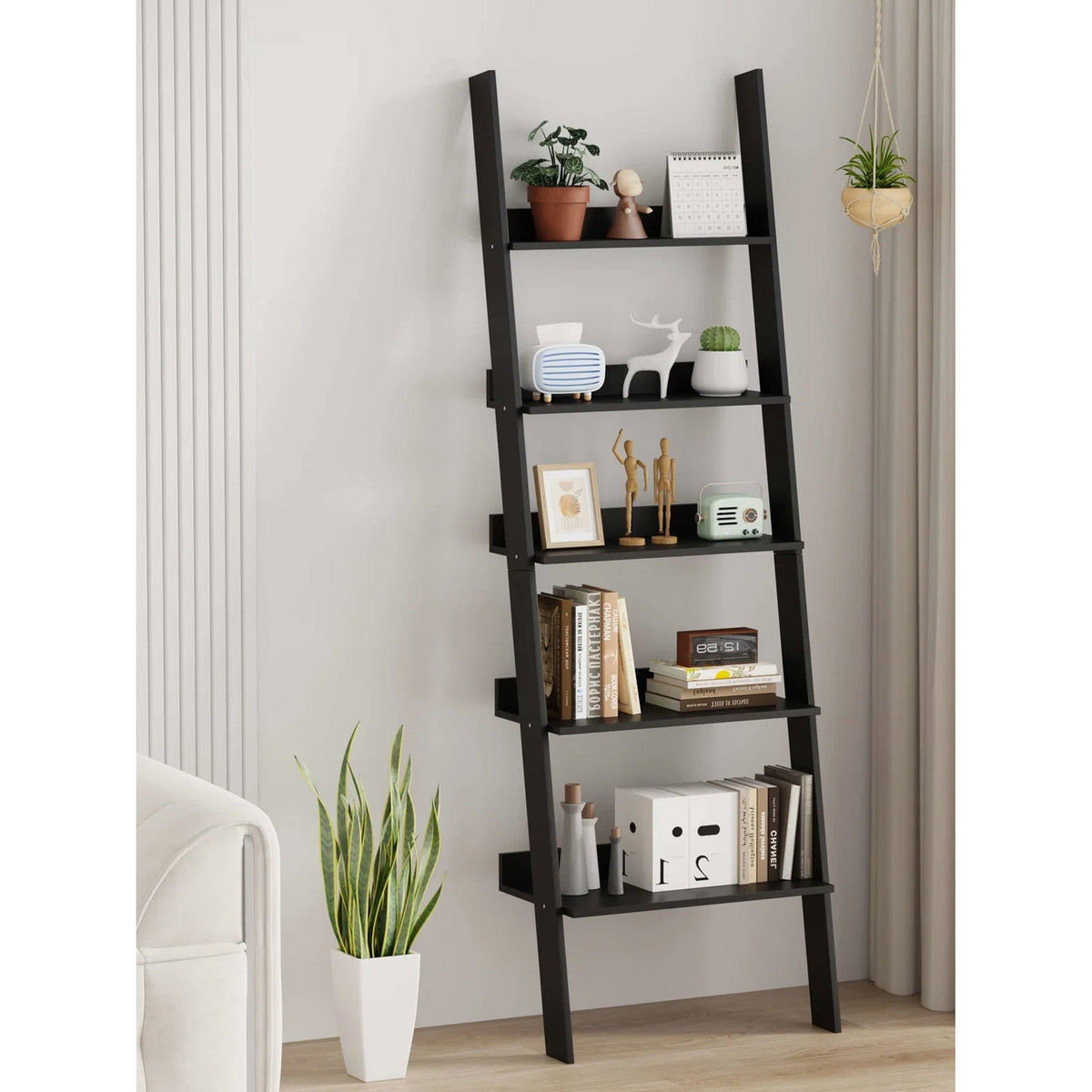 Βιβλιοθήκη Gambi Μαύρο 61x32.5x189