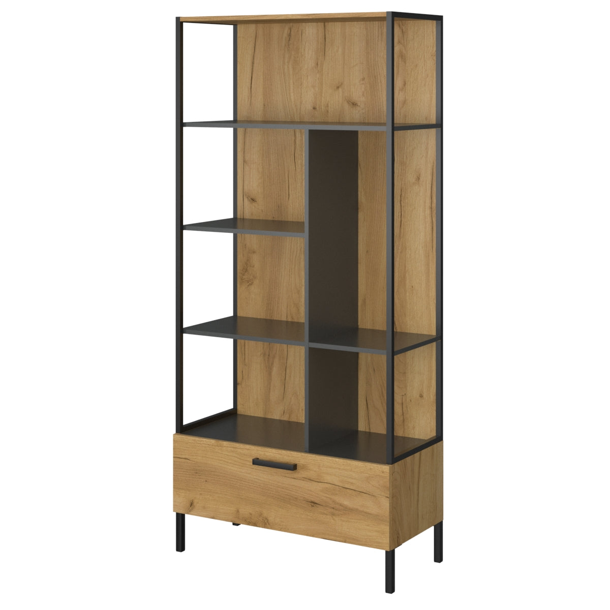 Βιβλιοθήκη Santes Χρυσό Δρυς-Γραφίτης 90x42x197.5