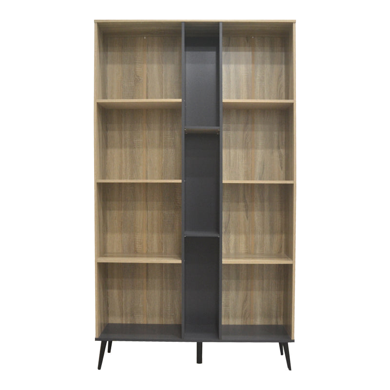 Βιβλιοθήκη Zezan σε Sonoma-Ανθρακί Απόχρωση 114x30x200.5