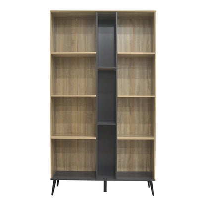 Βιβλιοθήκη Zezan σε Sonoma-Ανθρακί Απόχρωση 114x30x200.5