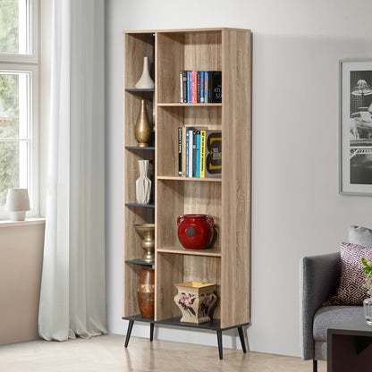 Βιβλιοθήκη Zezan σε Sonoma-Ανθρακί Απόχρωση 76.5x30x200.5