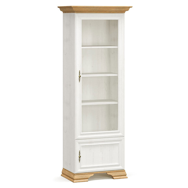 Βιτρίνα Jaden Golden Oak-Λευκό Antique 70,5x43x197,5