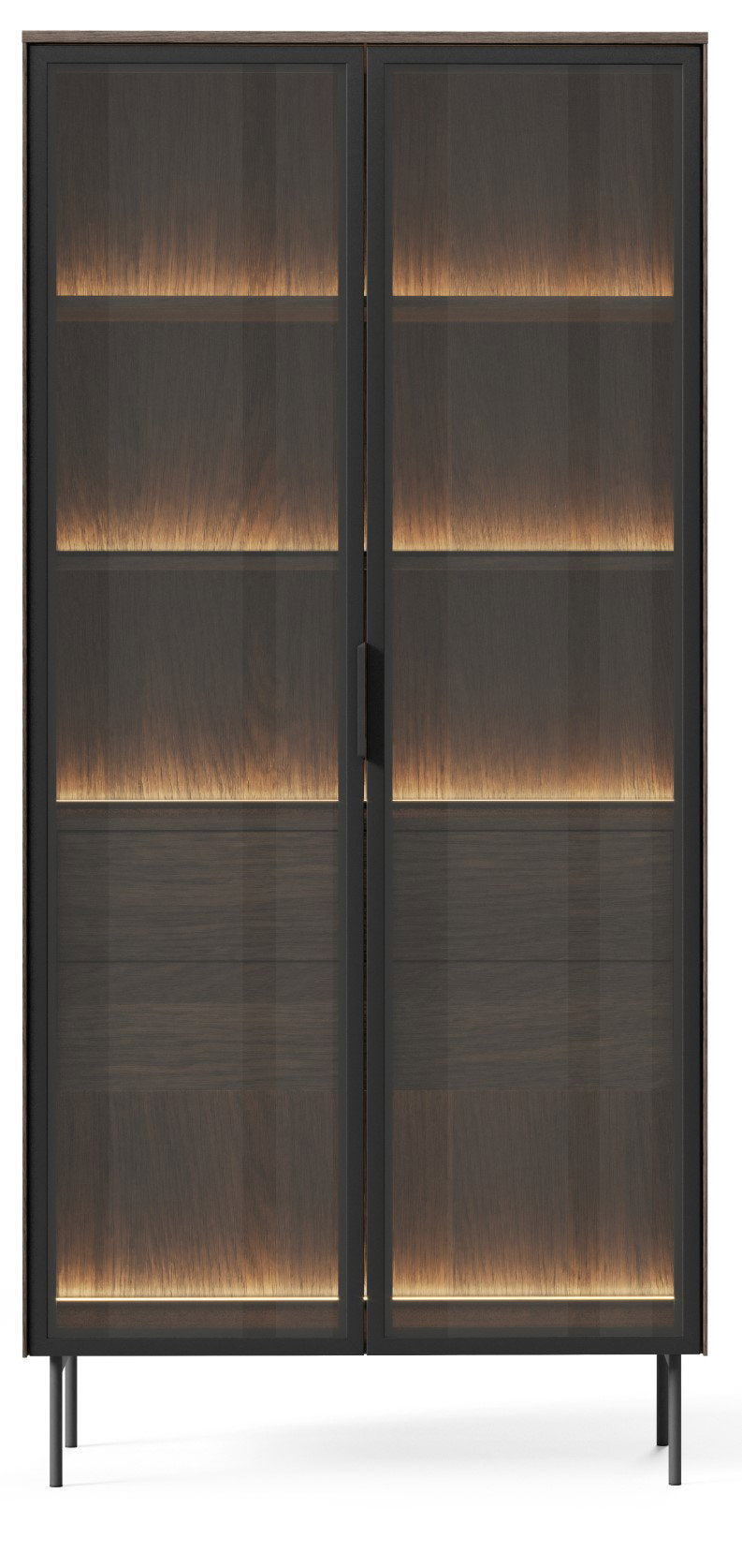 Βιτρίνα Luminus Καφέ 91.5x39.3x194.6