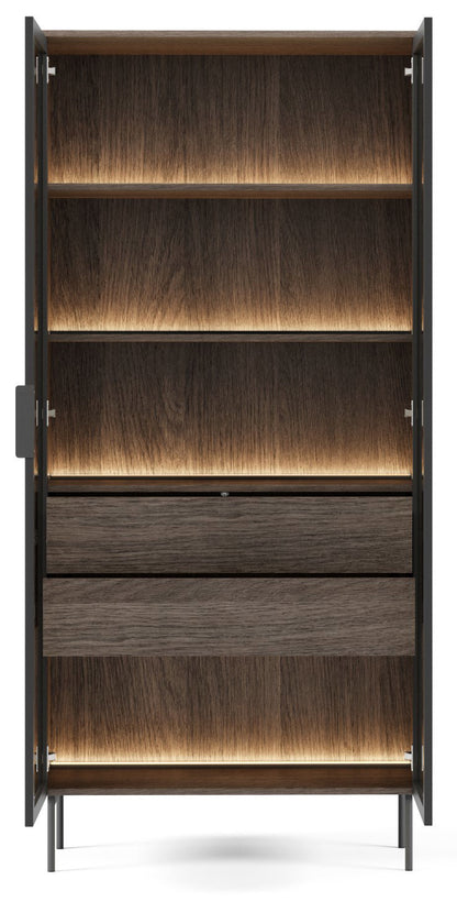 Βιτρίνα Luminus Καφέ 91.5x39.3x194.6
