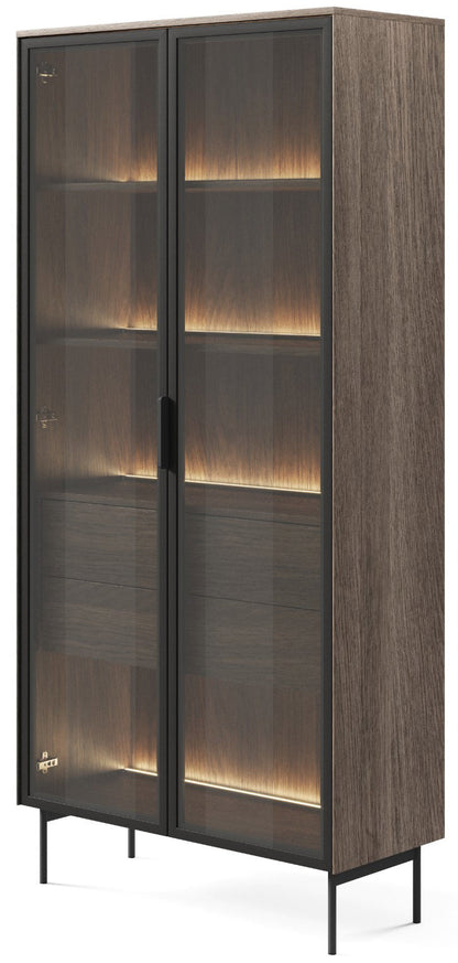 Βιτρίνα Luminus Καφέ 91.5x39.3x194.6