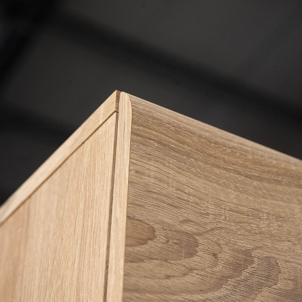 Βιτρίνα Μονόφυλλη Solo 65x35x109 Sonoma Wenge και MDF Καμπυλωτό Τελείωμα στην Πόρτα
