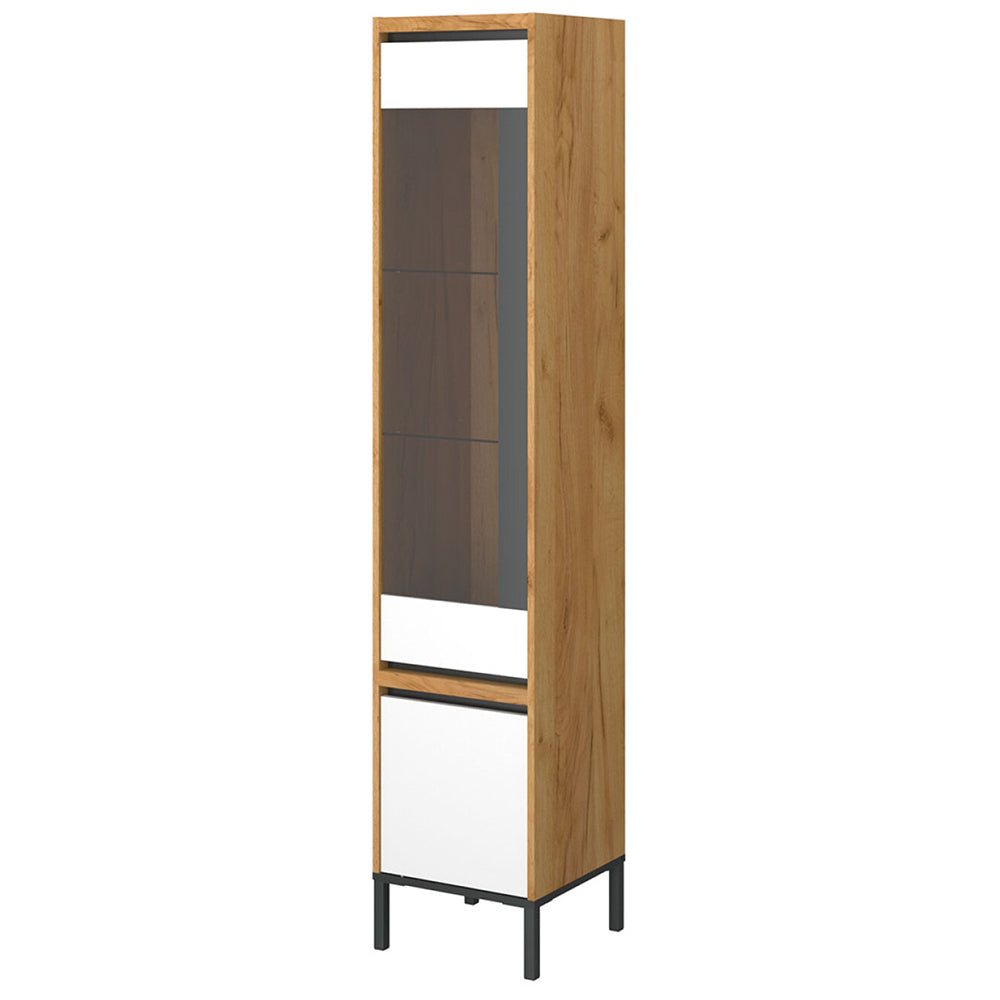 Βιτρίνα Palmor Χρυσό Δρυς-Λευκό 40x40x200
