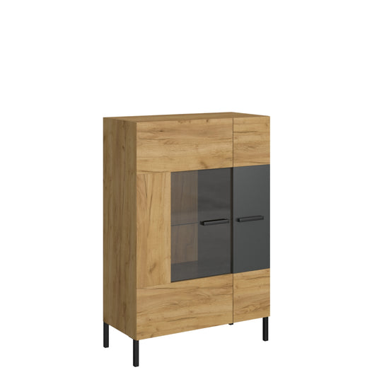 Βιτρίνα Santes Χρυσό Δρυς-Γραφίτης 90x42x134.50