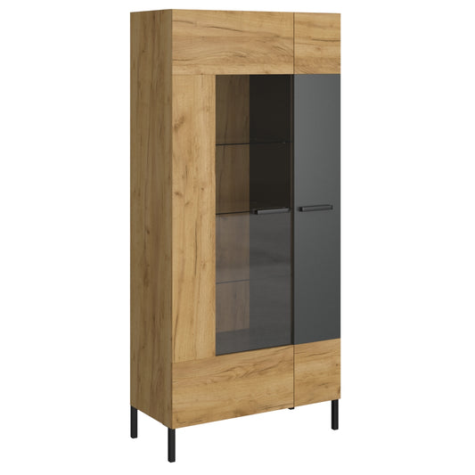 Βιτρίνα Santes Χρυσό Δρυς-Γραφίτης 90x42x197.5