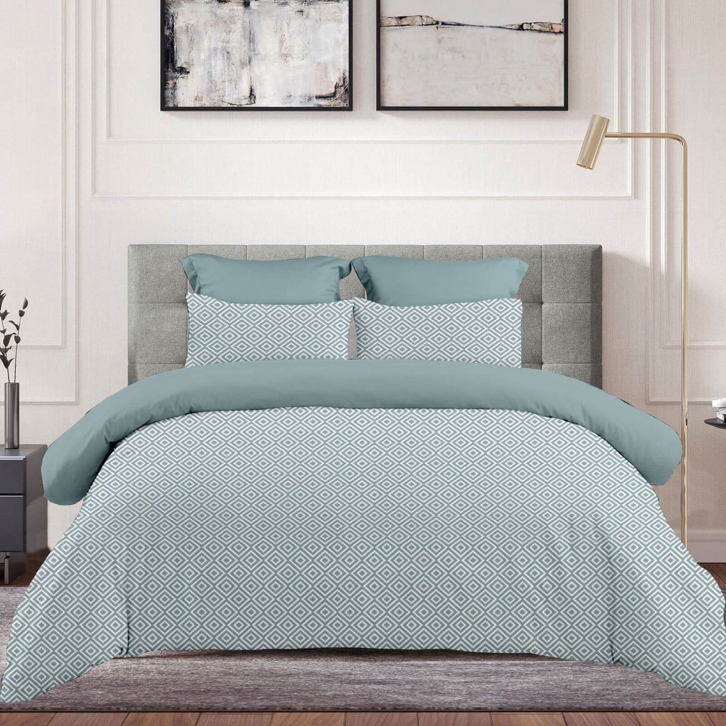 Σεντόνι με Λάστιχο 160x200+30εκ Boho Grey