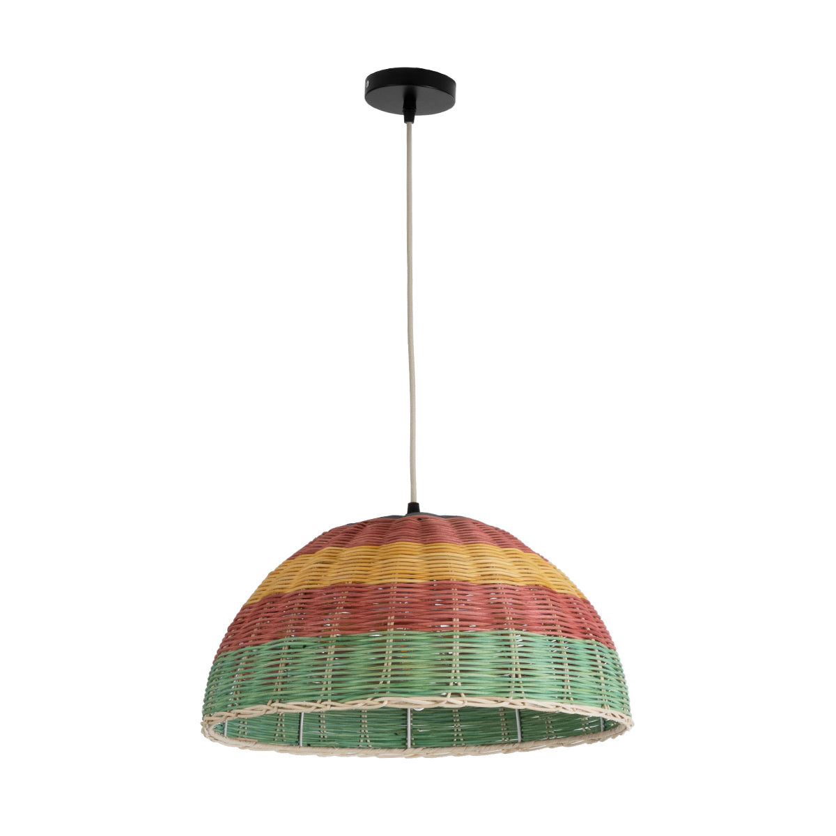 CABALLEROS 02060 Boho Κρεμαστό Φωτιστικό Οροφής με Ντουί 1 x E27 AC 220-240V IP20 - Πολύχρωμο - Μ40 x Π40 x Υ20