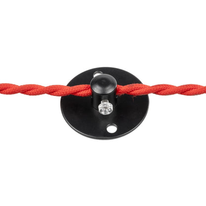 CABLEBASE 77560 Μεταλλικό Στήριγμα Καλωδίου για Φωτιστικά - Μαύρο - Μ4.5 x Π4.5 x Υ2