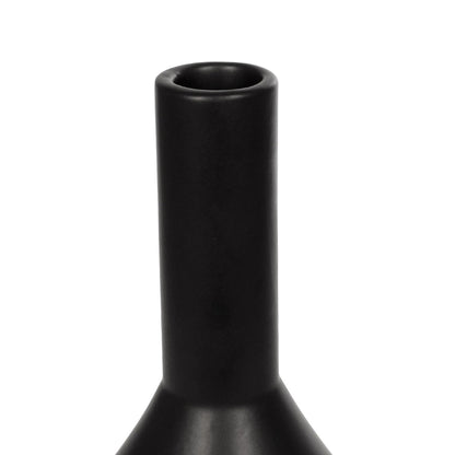 CANNOLI 21280 Διακοσμητικό Κεραμικό Βάζo Μαύρο Π13 x Μ13 x Υ20