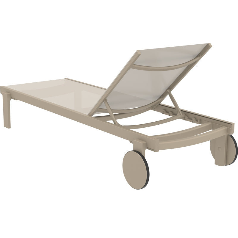 CASABLANCA ΞΑΠΛΩΣΤΡΑ TAUPE/TAUPE ΑΛΟΥΜ-ΠΟΛ/ΝΙΟΥ 74x190x31