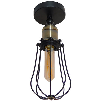 CATEL 01056 Vintage Φωτιστικό Τοίχου - Απλίκα με Ντουί 1 x E27 AC 220-240V IP20 - Μαύρο & Χρυσό - Μ12 x 15 x Υ32