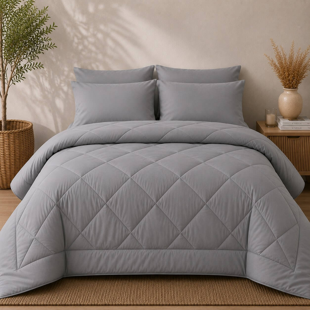 Πάπλωμα Υπέρδιπλο 220x240 Grey