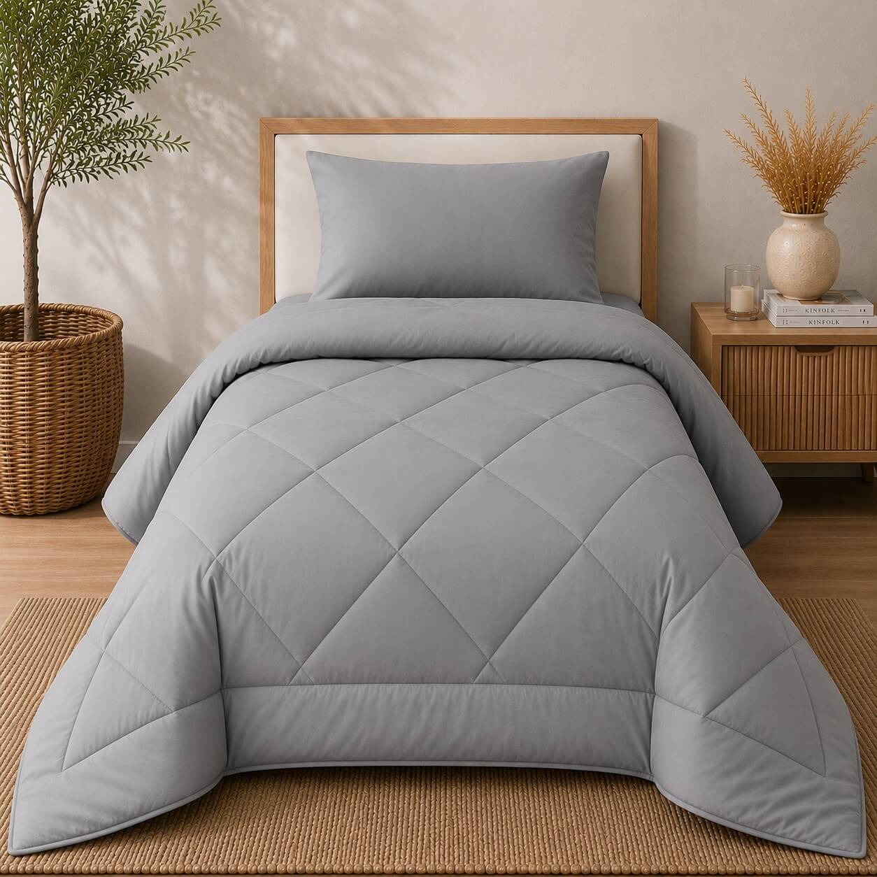 Πάπλωμα Μονό 160x240 Grey