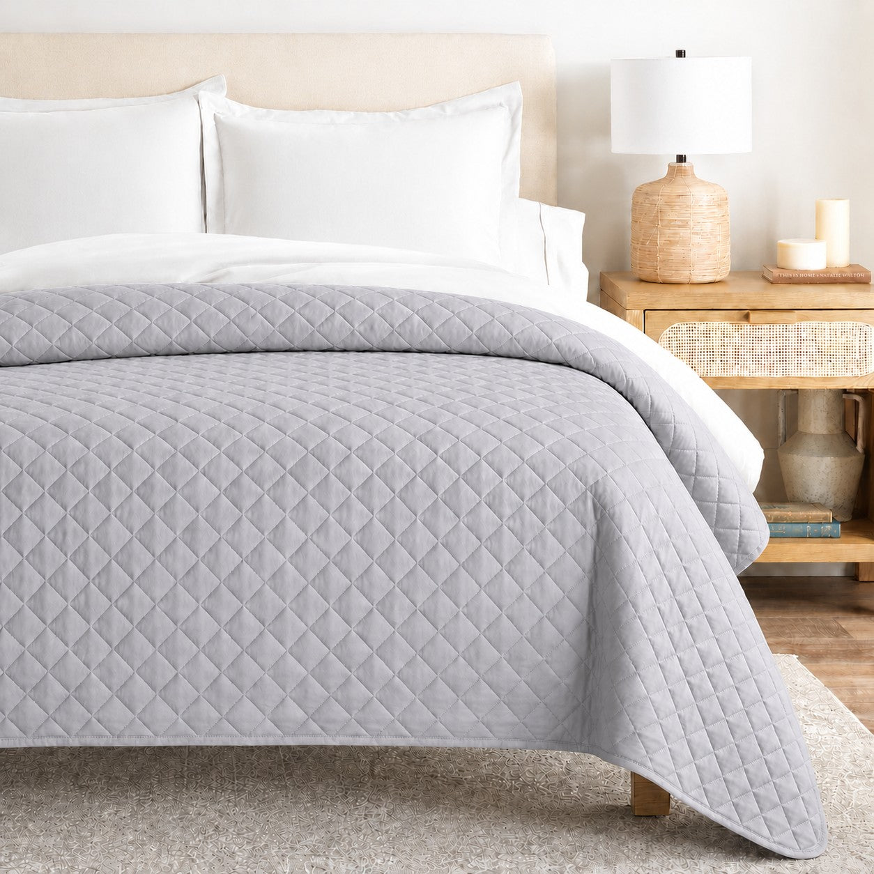 Κουβερλί Υπέρδιπλο Ξενοδοχείου 100% Cοtton Grey