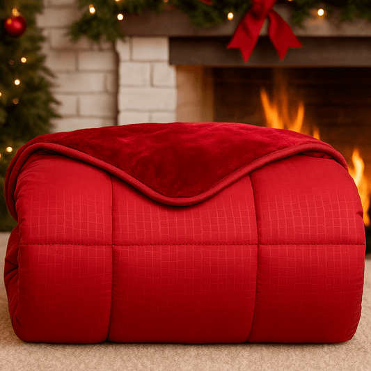 Χριστουγεννιάτικο Κουβερτοπάπλωμα Υπέρδιπλο 220x240εκ Wine