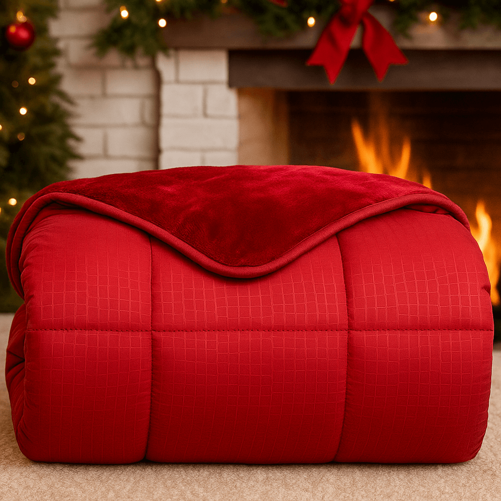 Χριστουγεννιάτικο Κουβερτοπάπλωμα Μονό 160x220εκ Wine