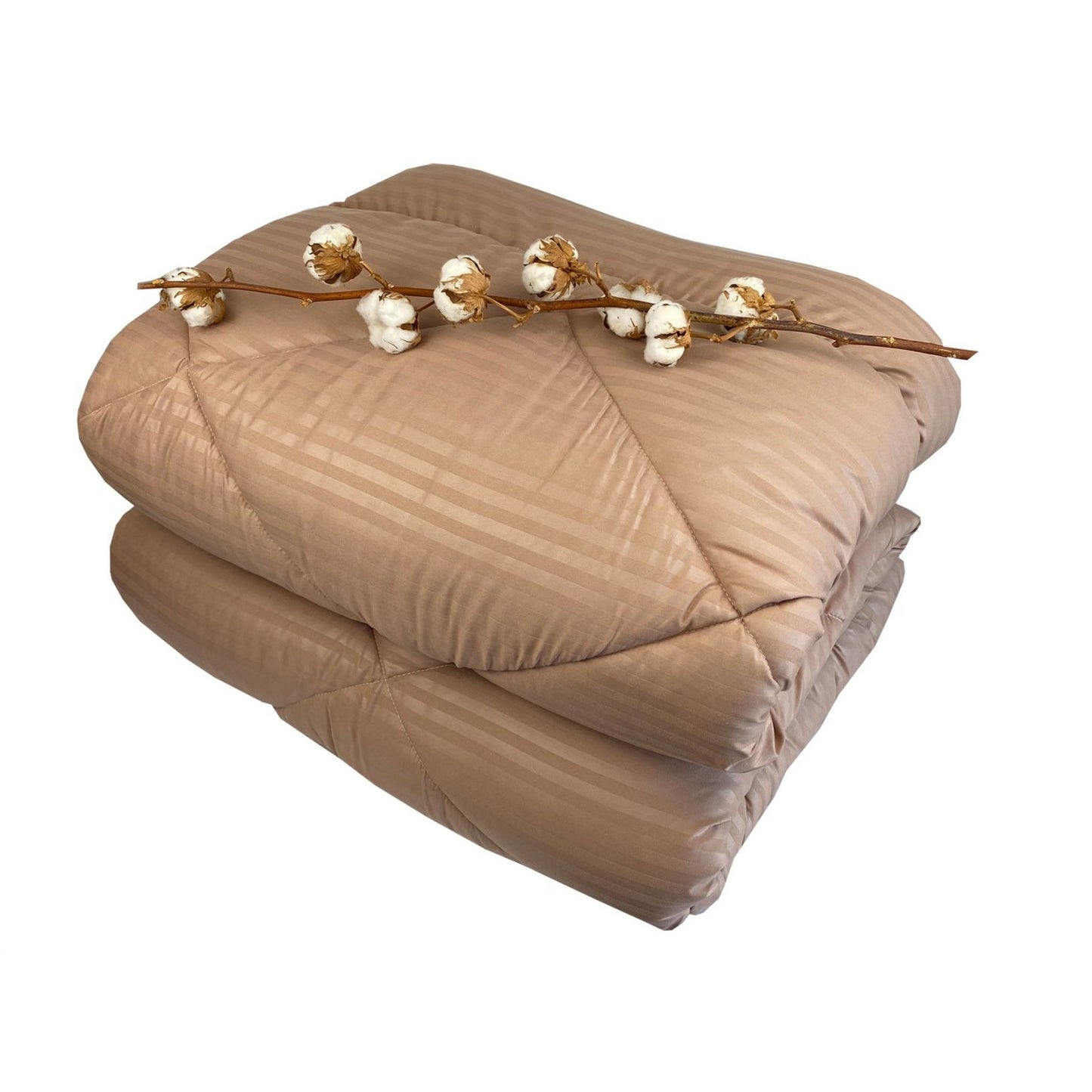 Πάπλωμα Σατέν Ριγέ Μονό 160x240εκ Cigar