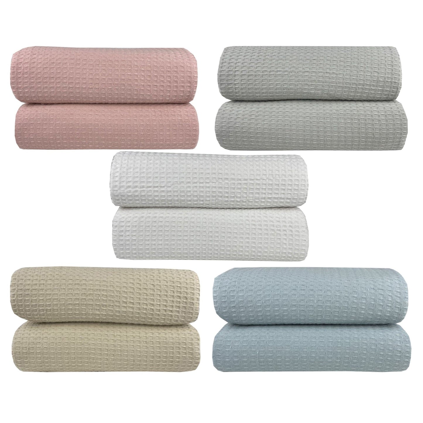 Κουβέρτα Πικέ Υπέρδιπλη Waffle Ξενοδοχείου 230x245εκ White