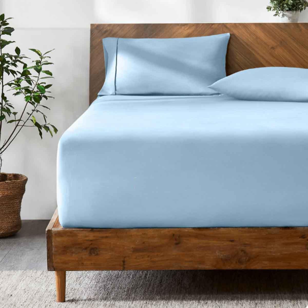 Σεντόνι με Λάστιχο 160x200+40εκ Blue