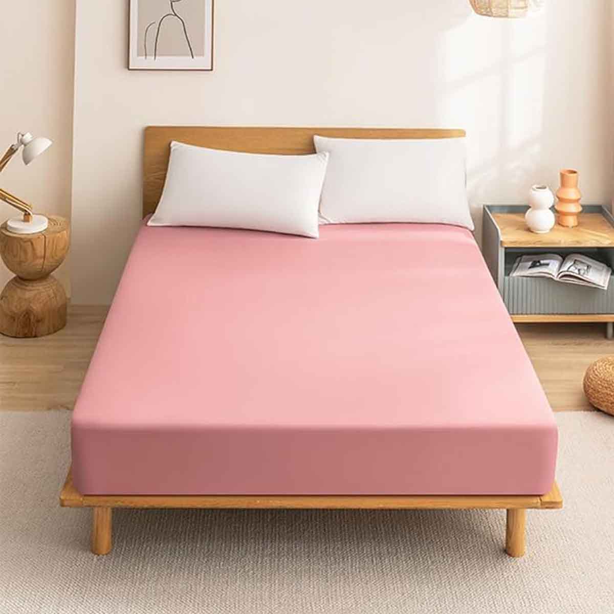 Σεντόνι με Λάστιχο 160x200+40εκ Dusty Rose