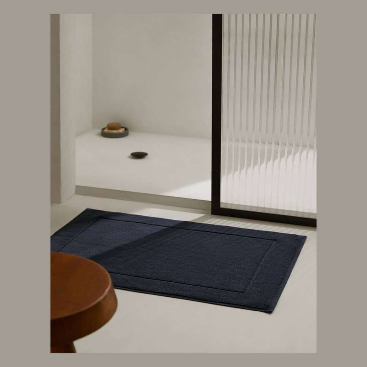 Πατάκι Μπάνιου Ξενοδοχείου 100% Cotton Black 50x70εκ