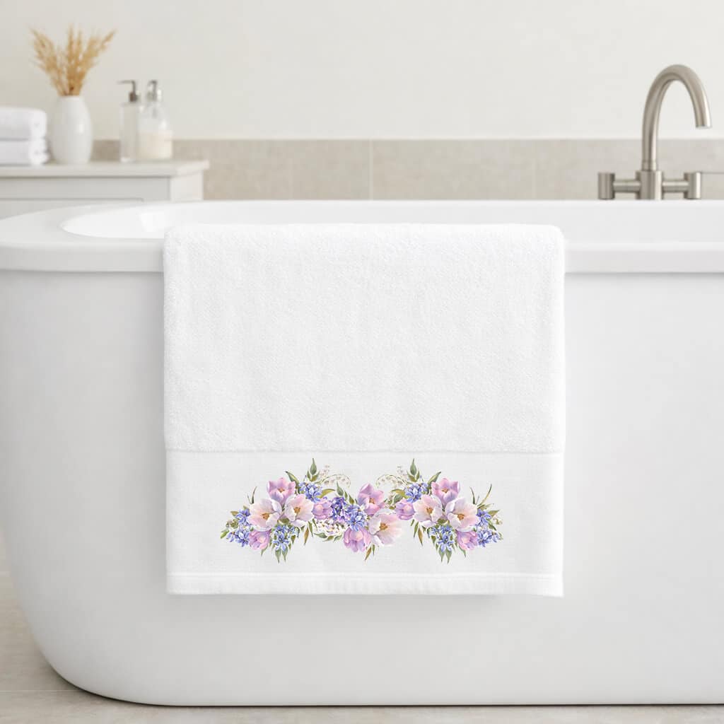 Πετσέτα Μπάνιου 70×140εκ Violet White